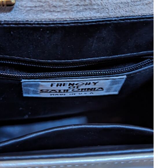 Frenchy Of California Leather Gold Metallic Box Purse with Gold Chain Strap - Picture 7 of 7